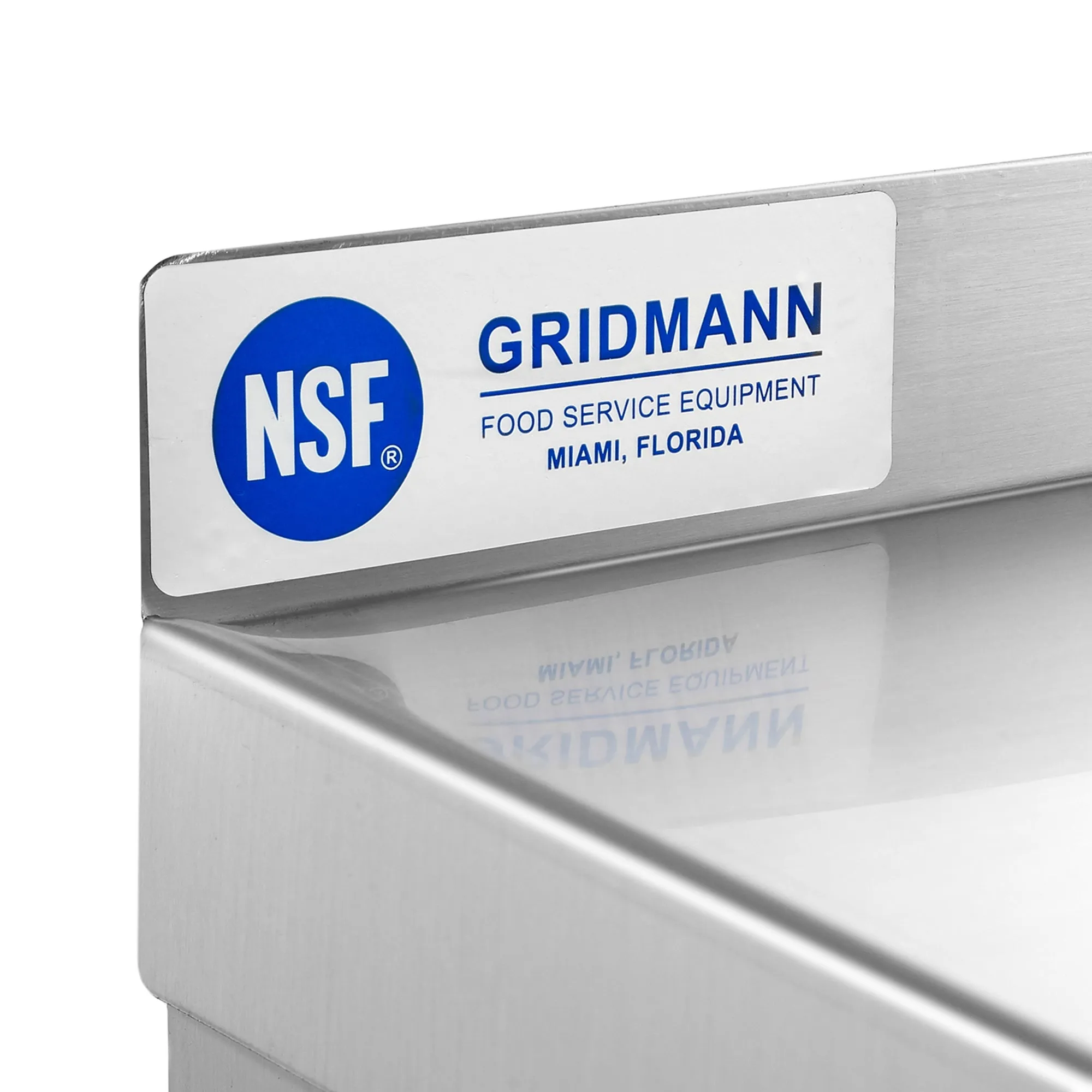 NSF Stainless Steel Wall-Mount Shelf 16 Gauge