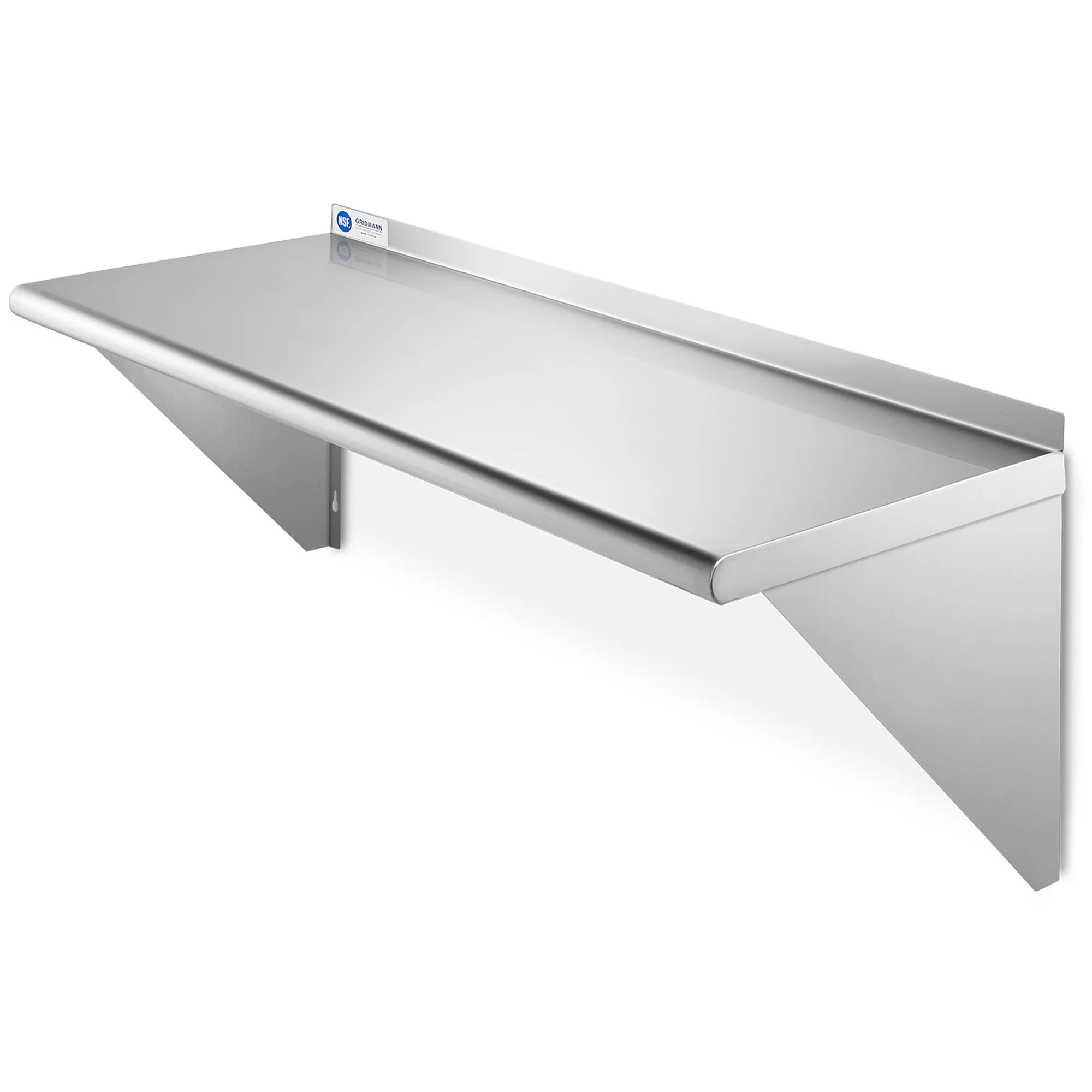 NSF Stainless Steel Wall-Mount Shelf 16 Gauge