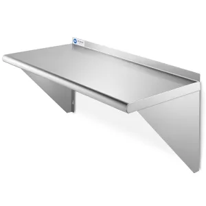 NSF Stainless Steel Wall-Mount Shelf 16 Gauge