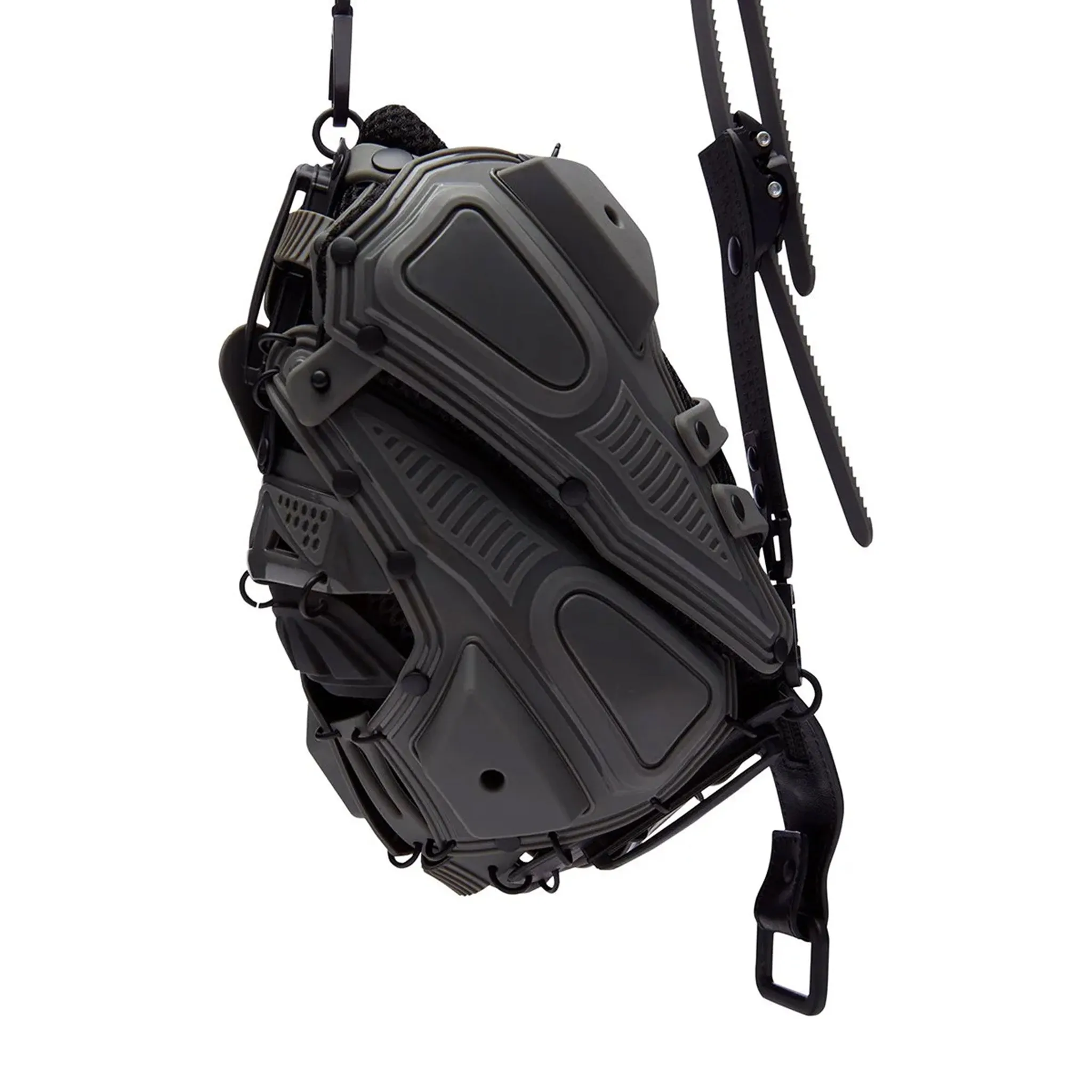 Object I02_CLUTCH/CROSS BODY BAG / CONCRETE-BLACK MATT