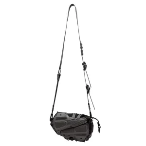 Object I02_CLUTCH/CROSS BODY BAG / CONCRETE-BLACK MATT