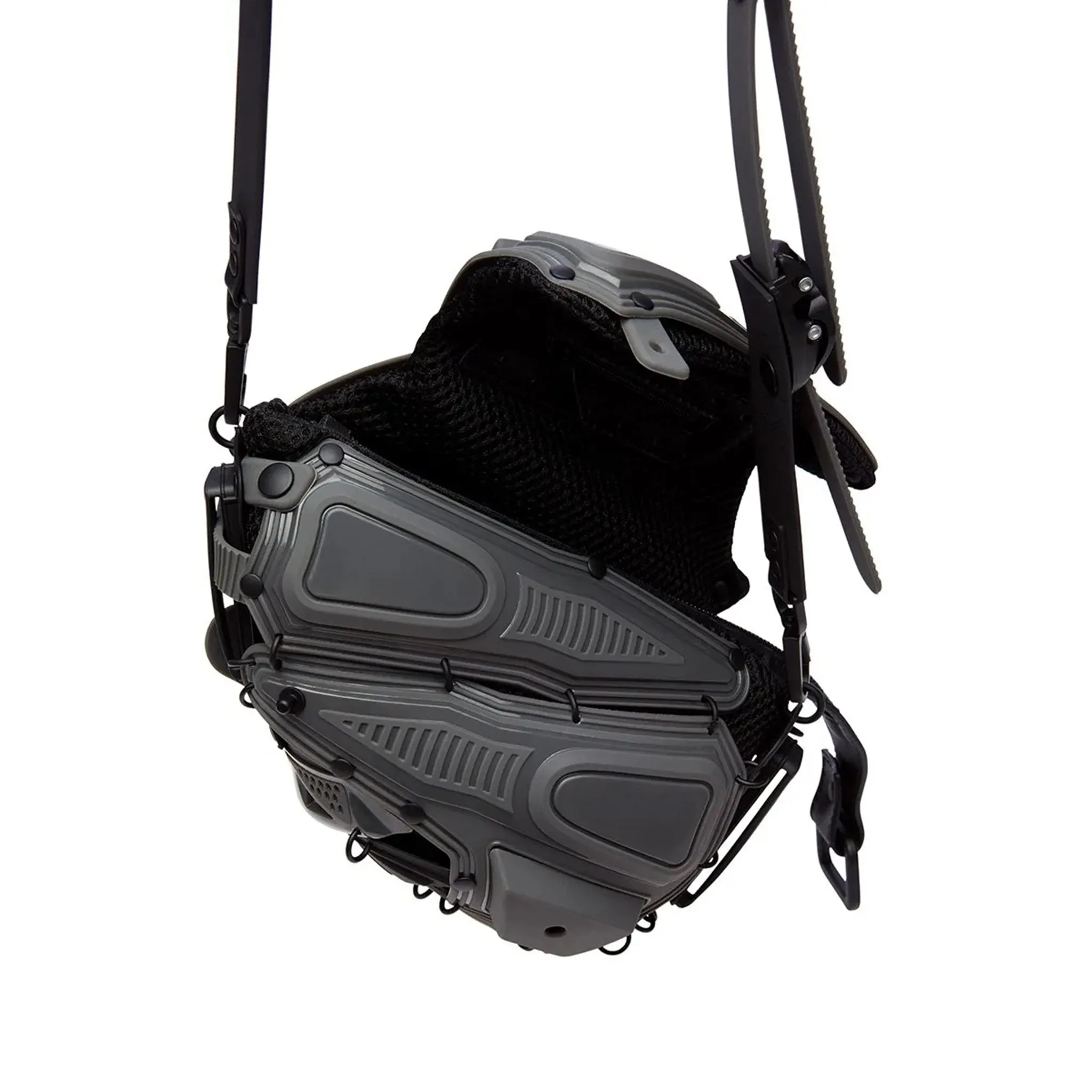 Object I02_CLUTCH/CROSS BODY BAG / CONCRETE-BLACK MATT