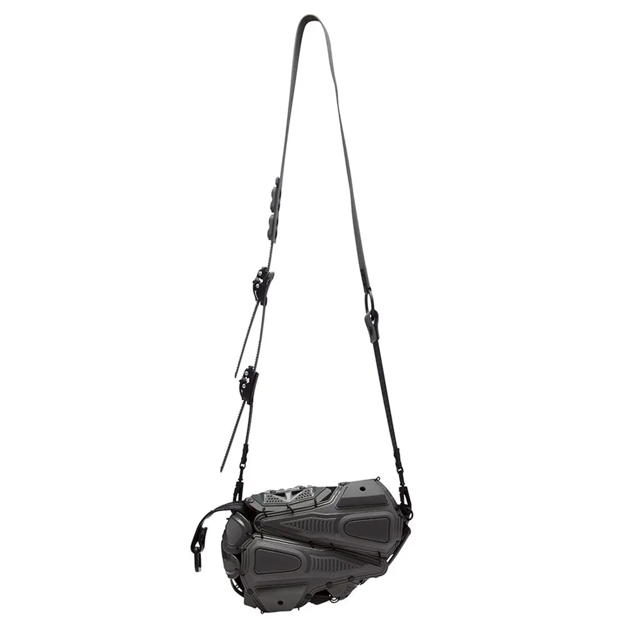 Object I02_CLUTCH/CROSS BODY BAG / CONCRETE-BLACK MATT