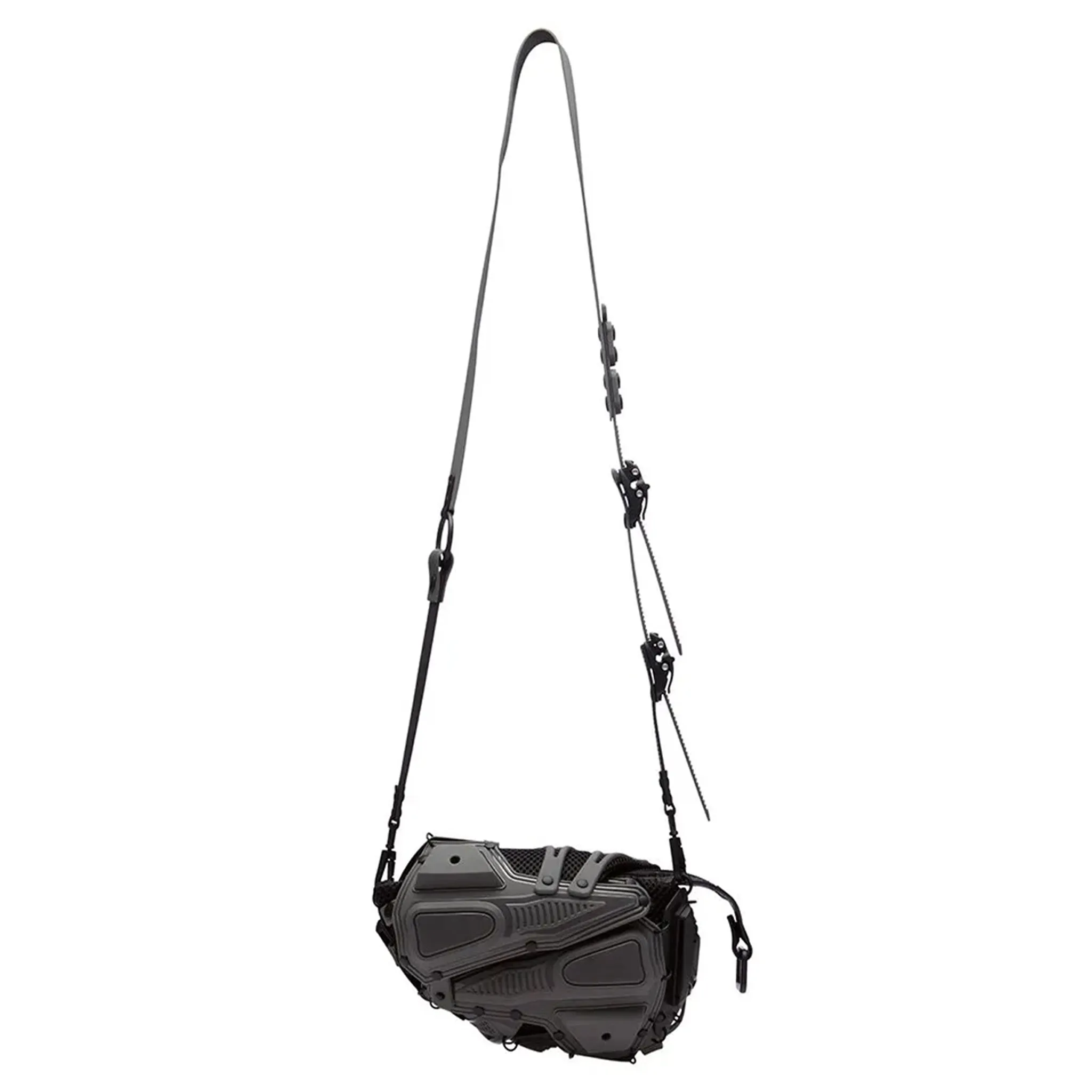 Object I02_CLUTCH/CROSS BODY BAG / CONCRETE-BLACK MATT