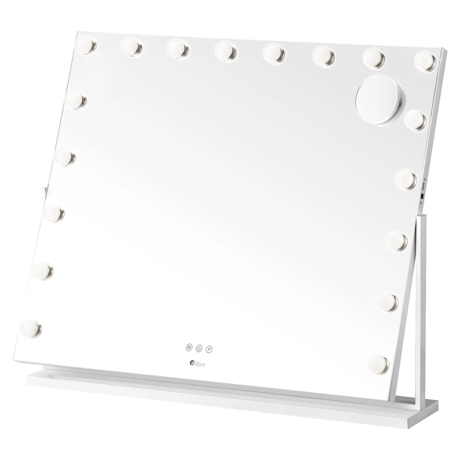 Oikiture Hollywood Mirrors Makeup Magnifying Mirror Bluetooth with LED Lights