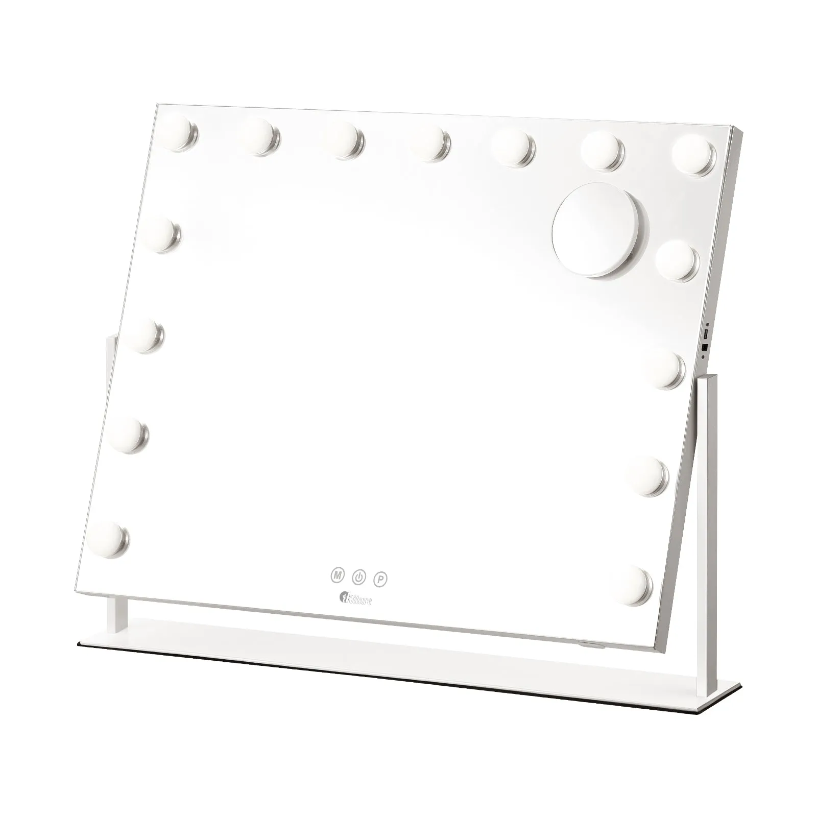 Oikiture Hollywood Mirrors Makeup Magnifying Mirror Bluetooth with LED Lights