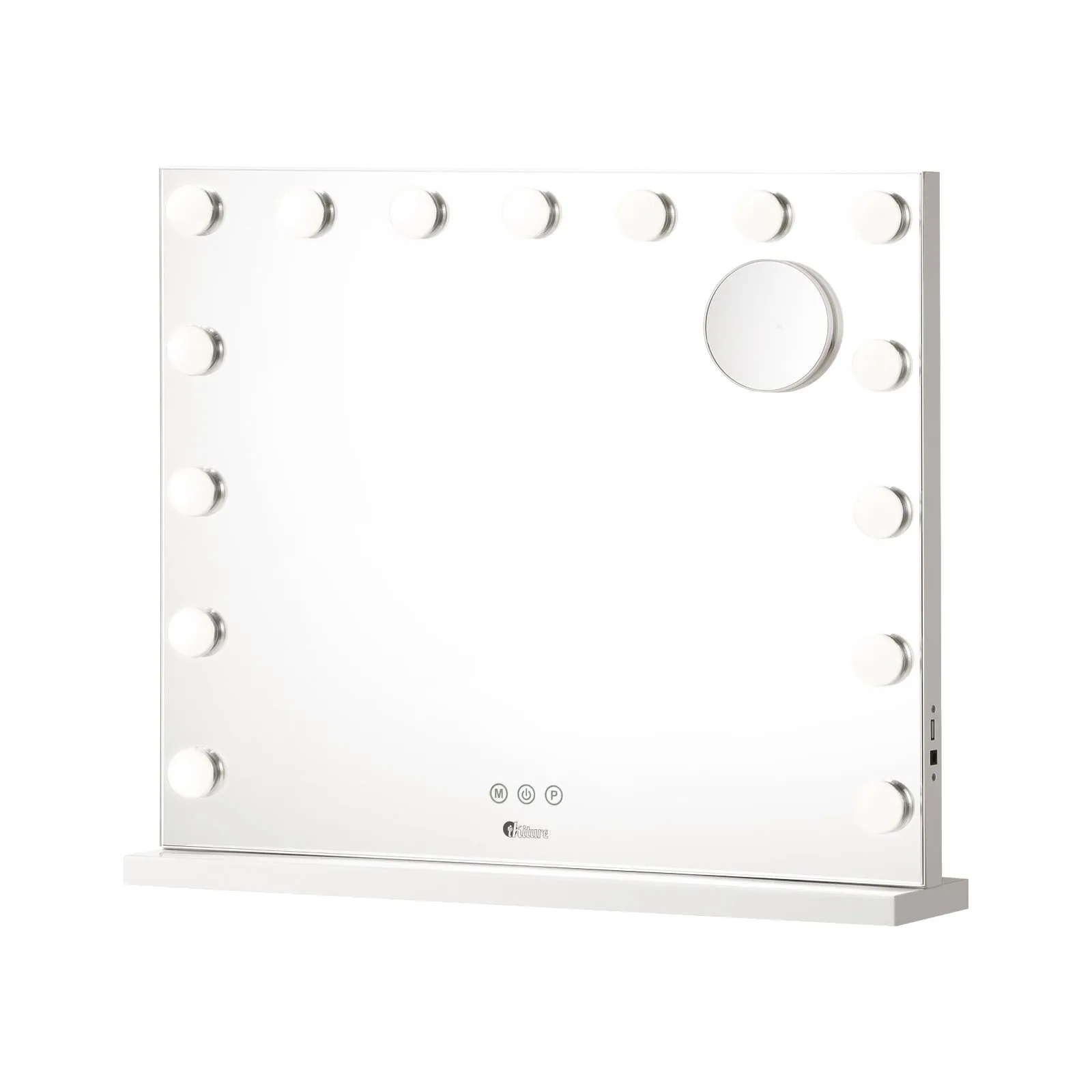 Oikiture Hollywood Mirrors Makeup Magnifying Mirror Bluetooth with LED Lights