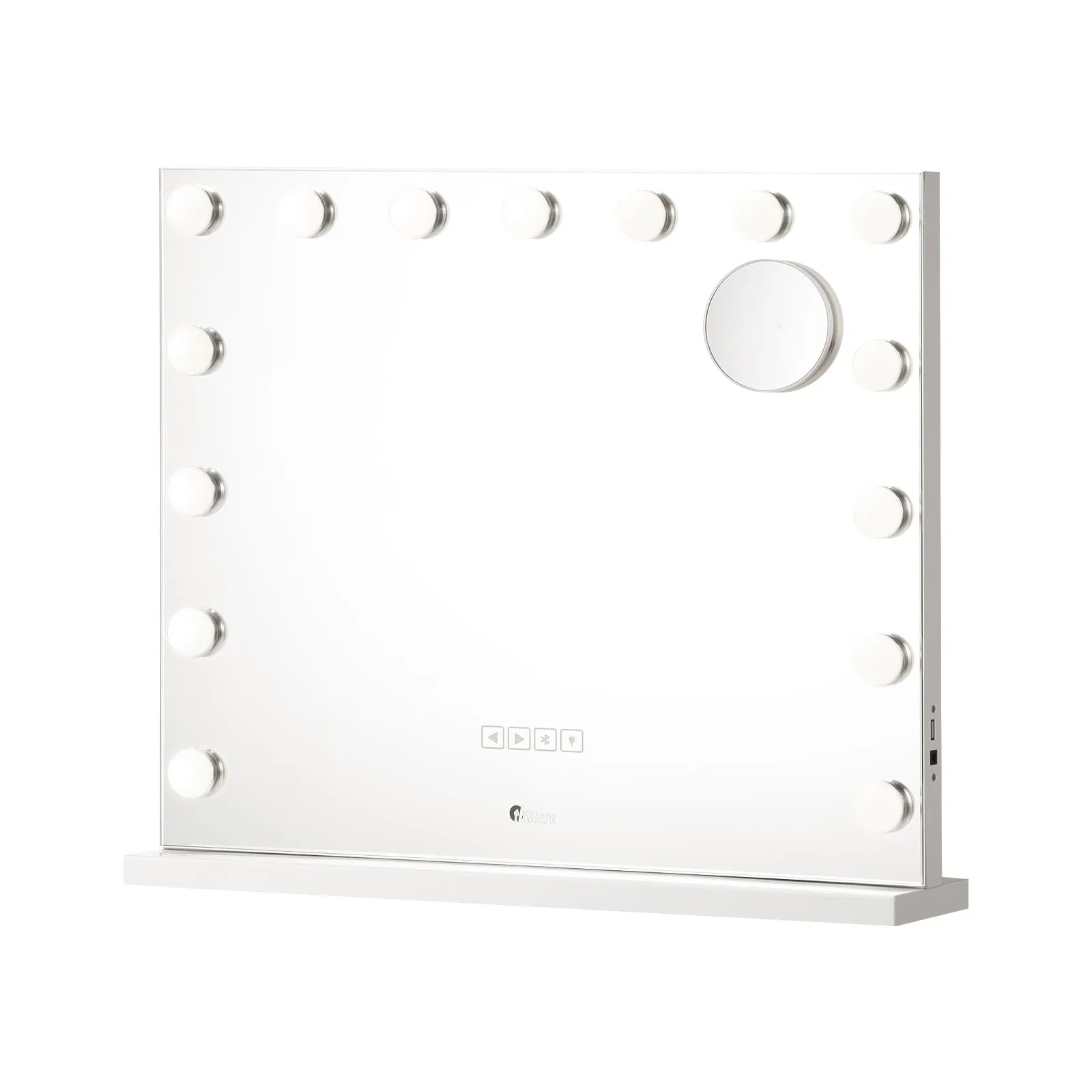 Oikiture Hollywood Mirrors Makeup Magnifying Mirror Bluetooth with LED Lights