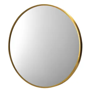 Oikiture Wall Mirrors Round Makeup Mirror Vanity Home Decro 50cm Gold Bedroom
