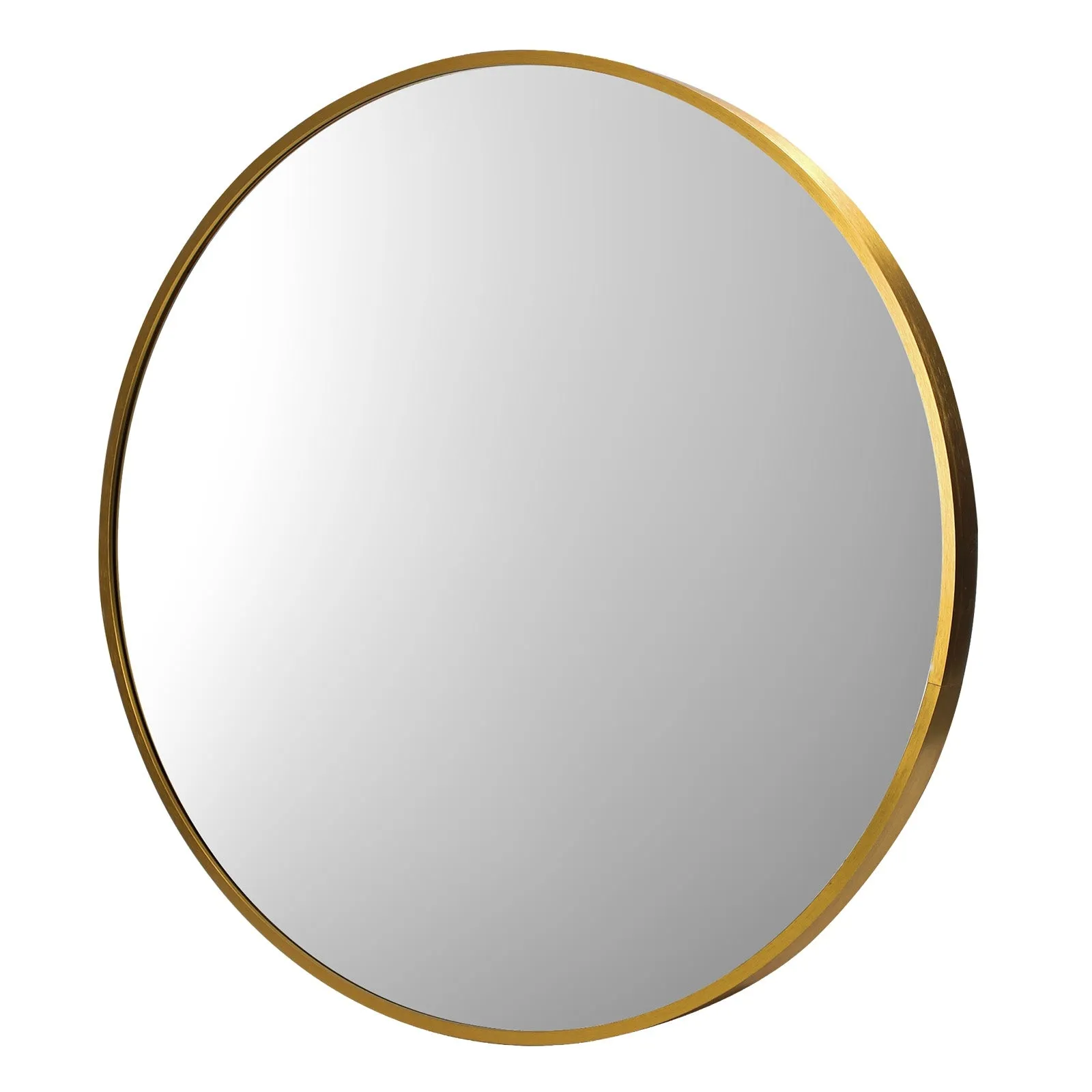 Oikiture Wall Mirrors Round Makeup Mirror Vanity Home Decro 50cm Gold Bedroom