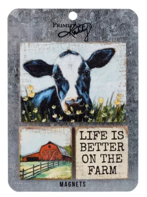 On the farm memo magnet set