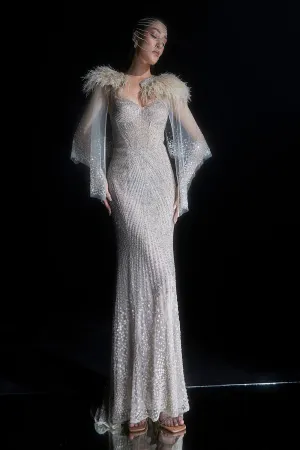 Ophelia Gown With Cape