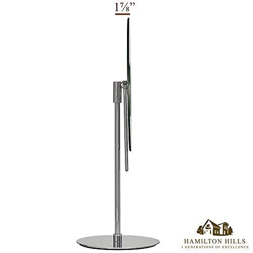 Oversize Makeup Mirror Dual Magnification 1x & 5X | Large Round Magnified Vanity Table Top