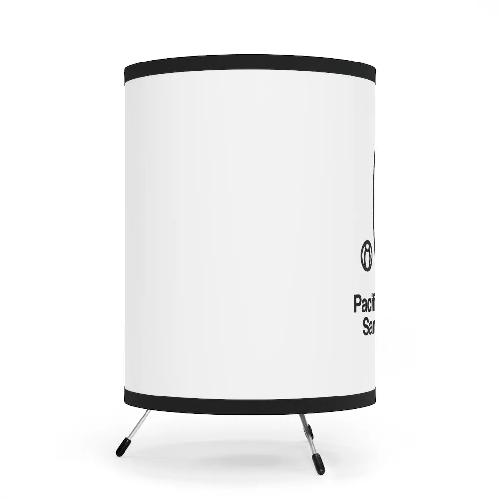 Pacific Beach Tripod Lamp with High-Res Printed Shade, US\CA plug