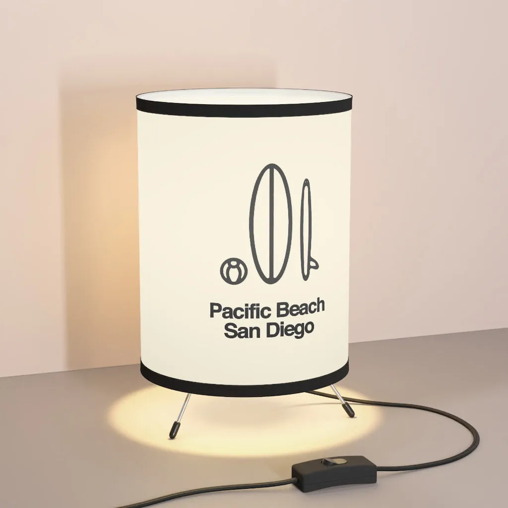 Pacific Beach Tripod Lamp with High-Res Printed Shade, US\CA plug