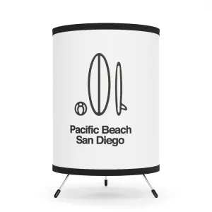 Pacific Beach Tripod Lamp with High-Res Printed Shade, US\CA plug