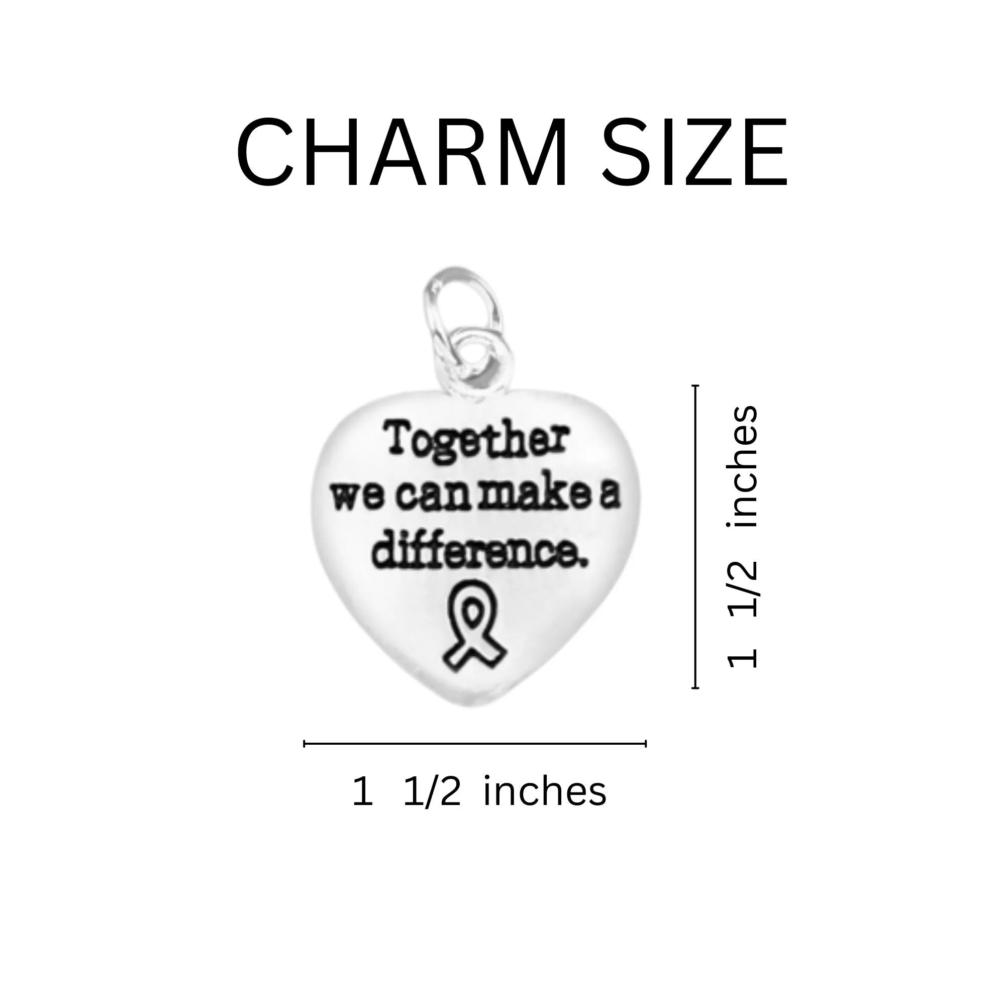 Peach Ribbon Big Heart Key Chains