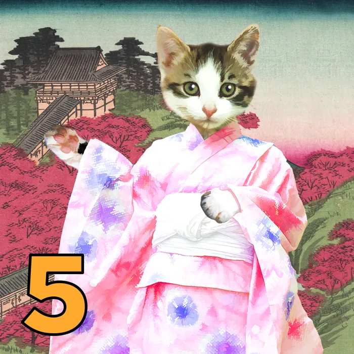 Personalized Japanese Cat Magnets