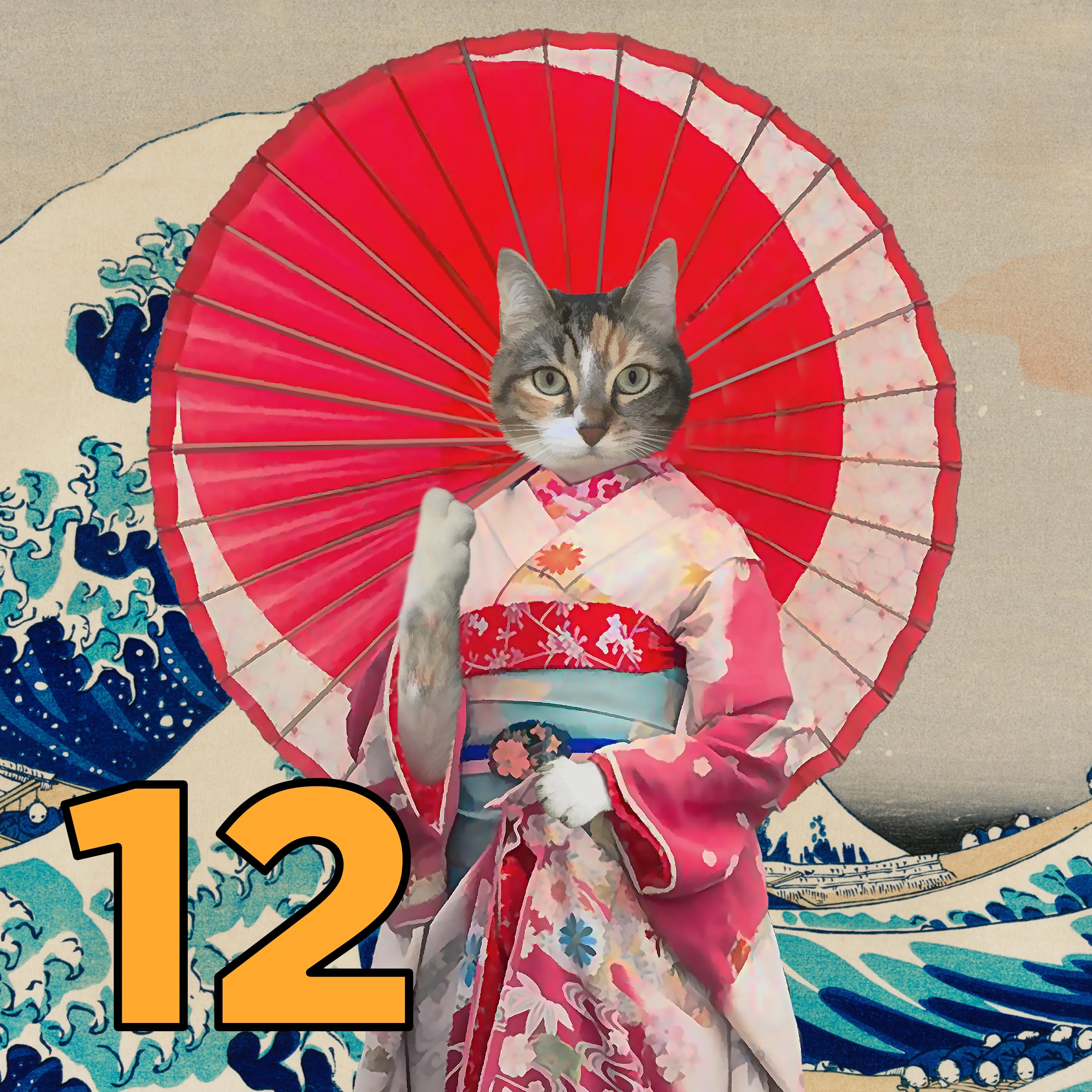 Personalized Japanese Cat Magnets