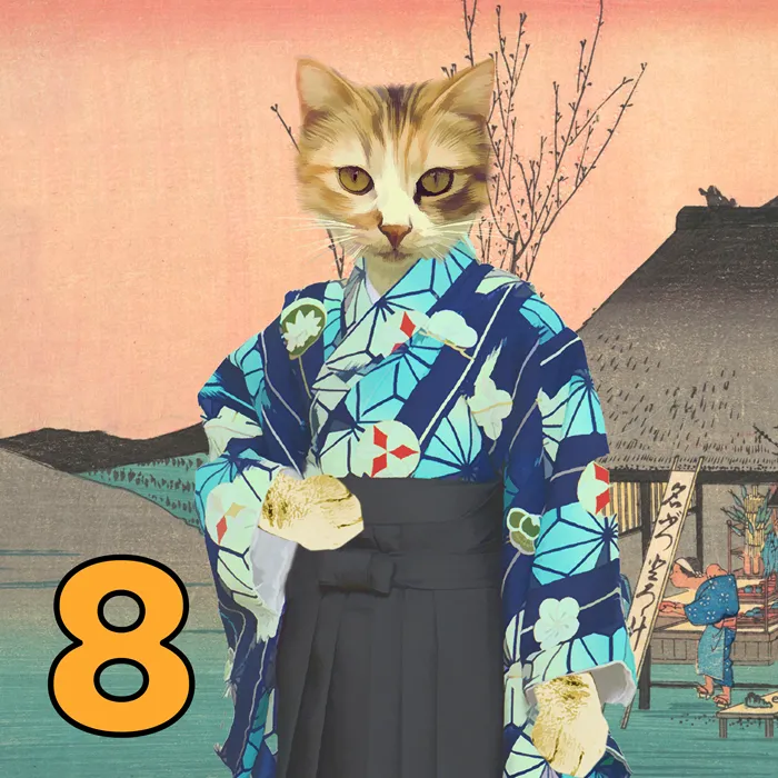 Personalized Japanese Cat Magnets