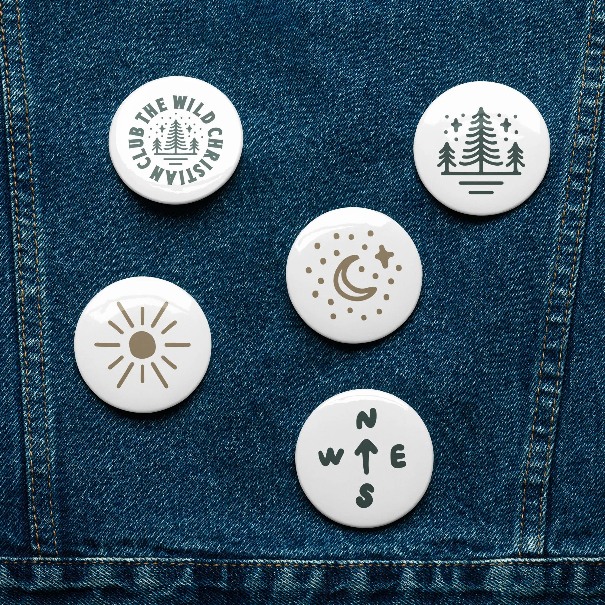 Pin Buttons (Set of 5) - TWCC