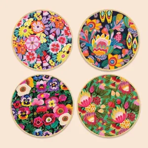 Protea & Pansy Flowers Magnet Set