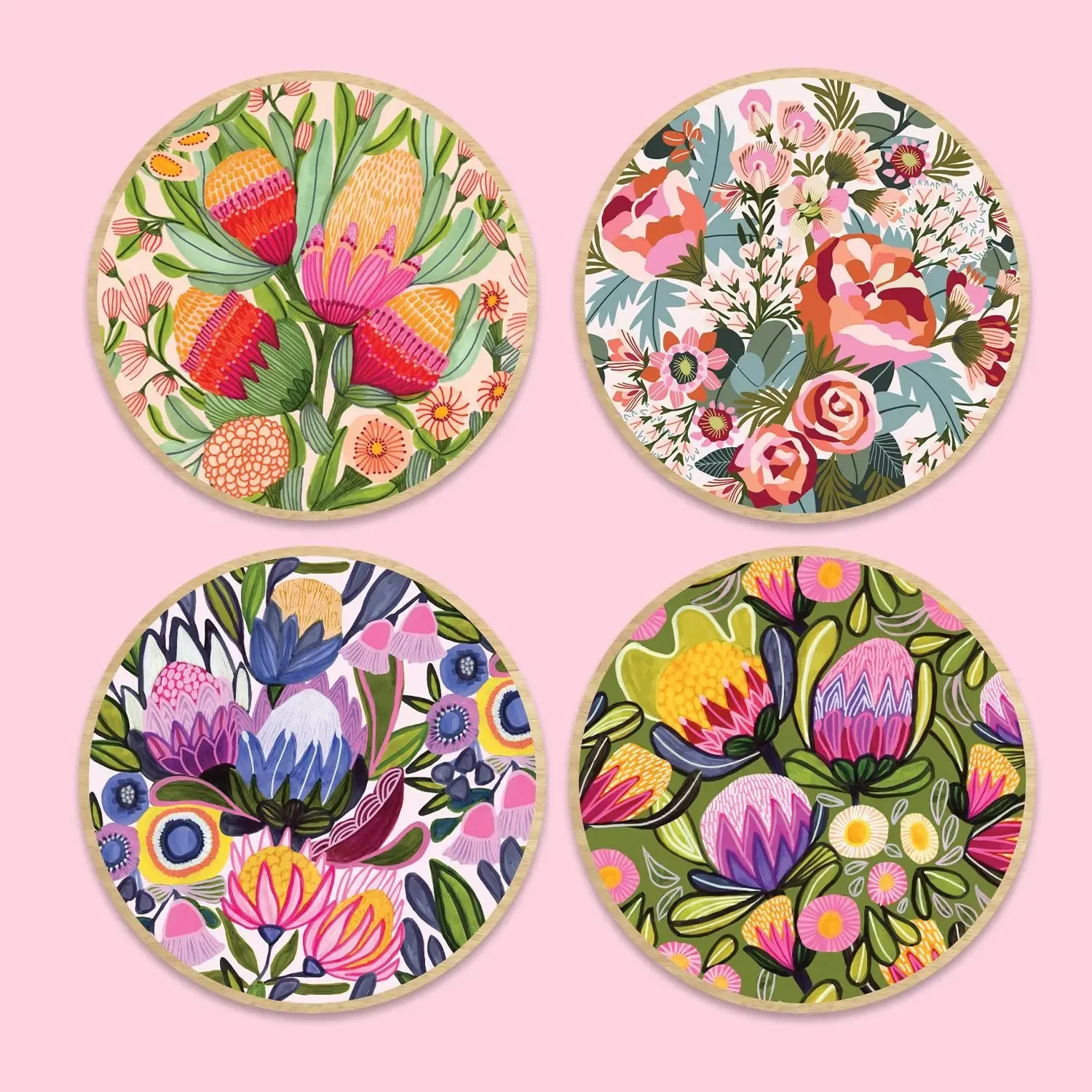 Proteas & Gum Blossoms Magnet Set