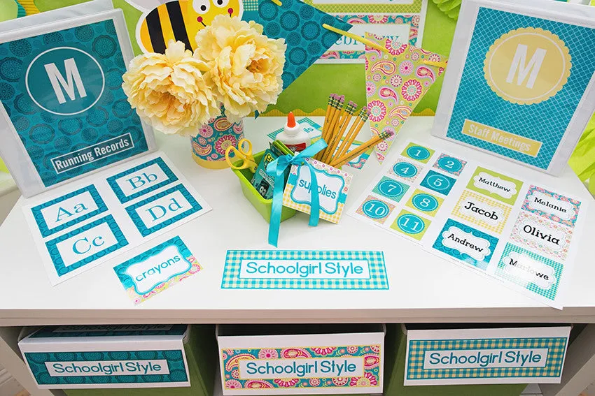 "Blue Paisley Pop" | Printable Classroom Decor | Bundle | Teacher Classroom Decor | UPRINT| Schoolgirl Style
