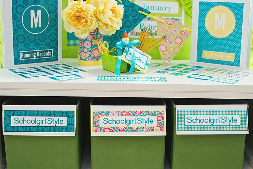 "Blue Paisley Pop" | Printable Classroom Decor | Bundle | Teacher Classroom Decor | UPRINT| Schoolgirl Style