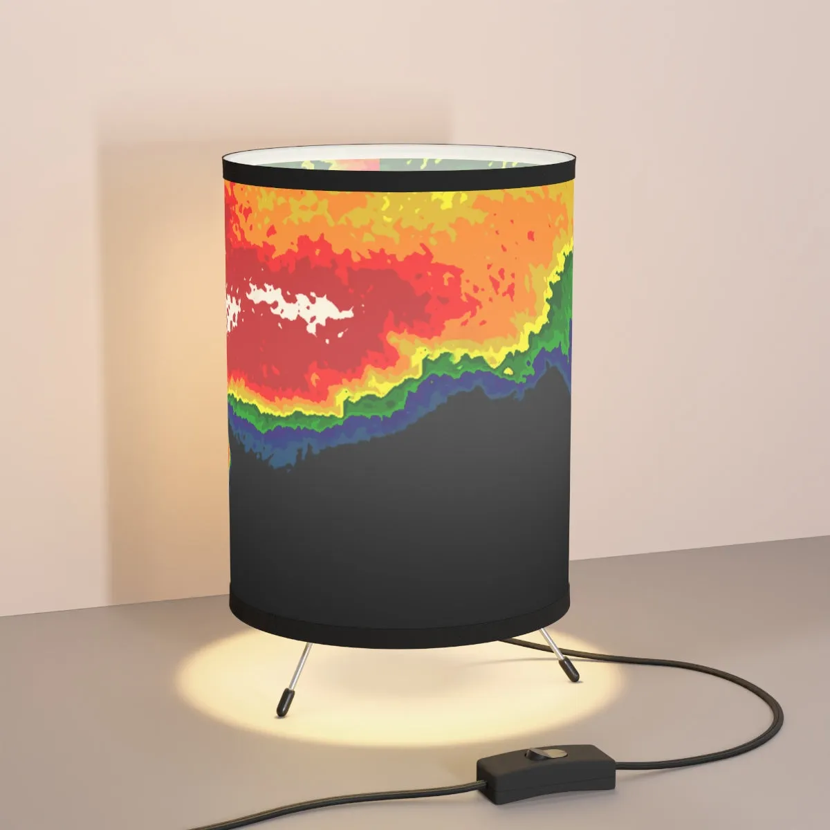 Radar Print Tripod Lamp