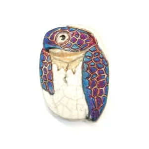 Raku Turtle Hatchling Magnet