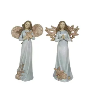 Regency International 12.5" Resin Coastal Angels, Set of 2, Assortment