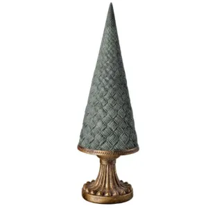 Regency International 13" Resin Woven Cone Tree on Pedestal