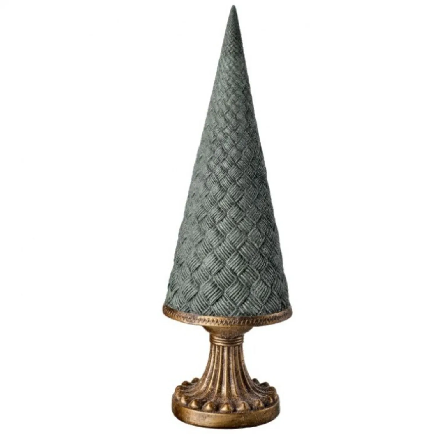 Regency International 13" Resin Woven Cone Tree on Pedestal