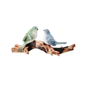 Regency International Resin Bird Couple on Branch 5.5" Tabletop Décor