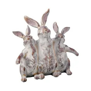 Regency International Resin Bunny Buddy Trio 10.5"