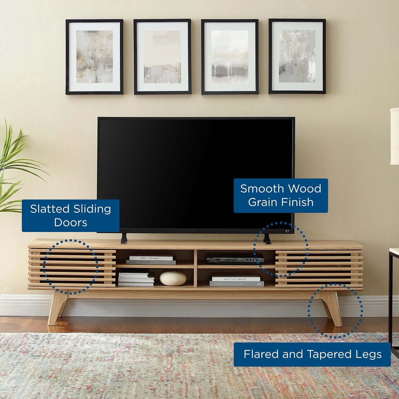 Render 70" Entertainment Center Tv Stand