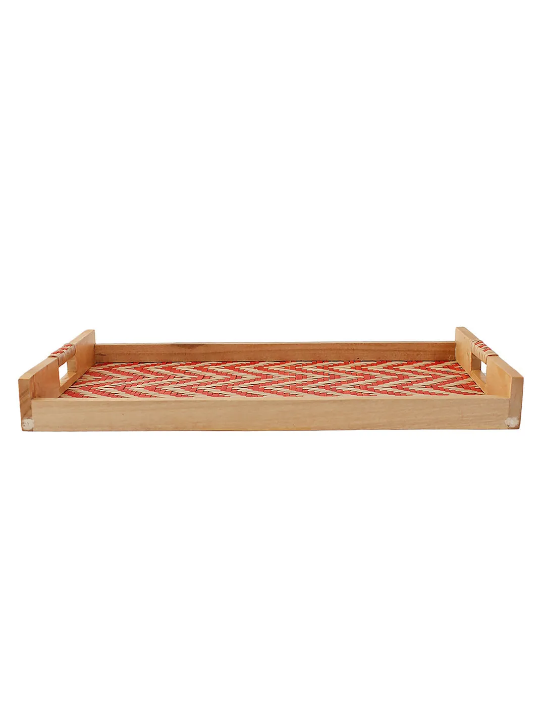 Satapada Cane Tray (Red/Natural)