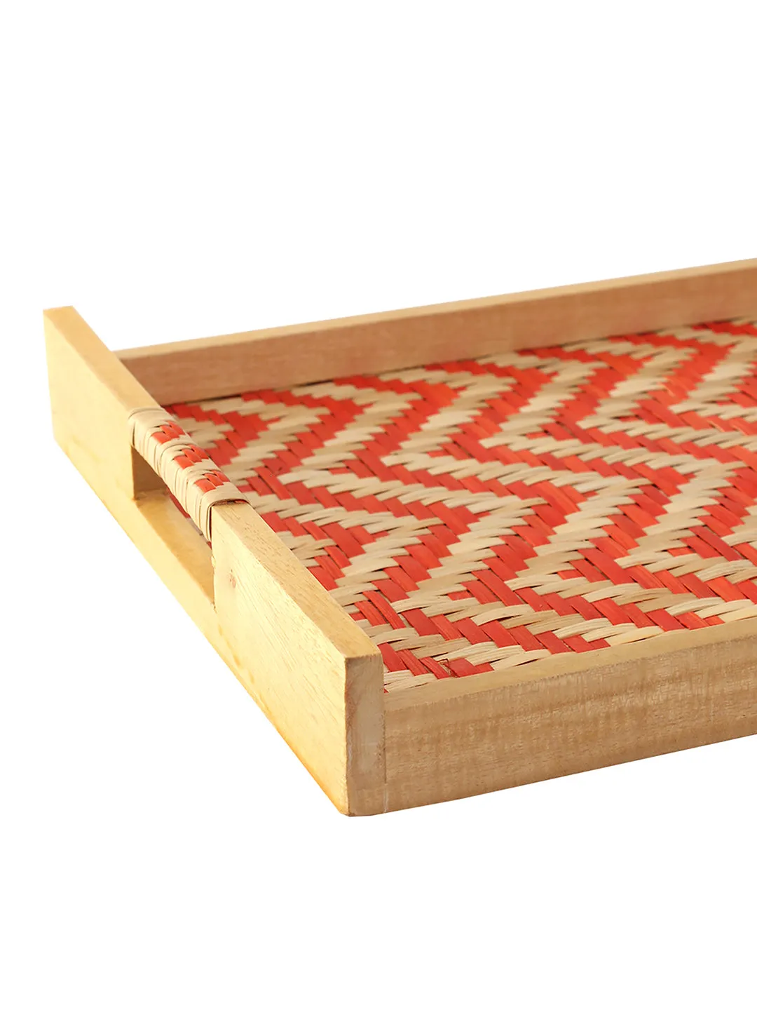 Satapada Cane Tray (Red/Natural)