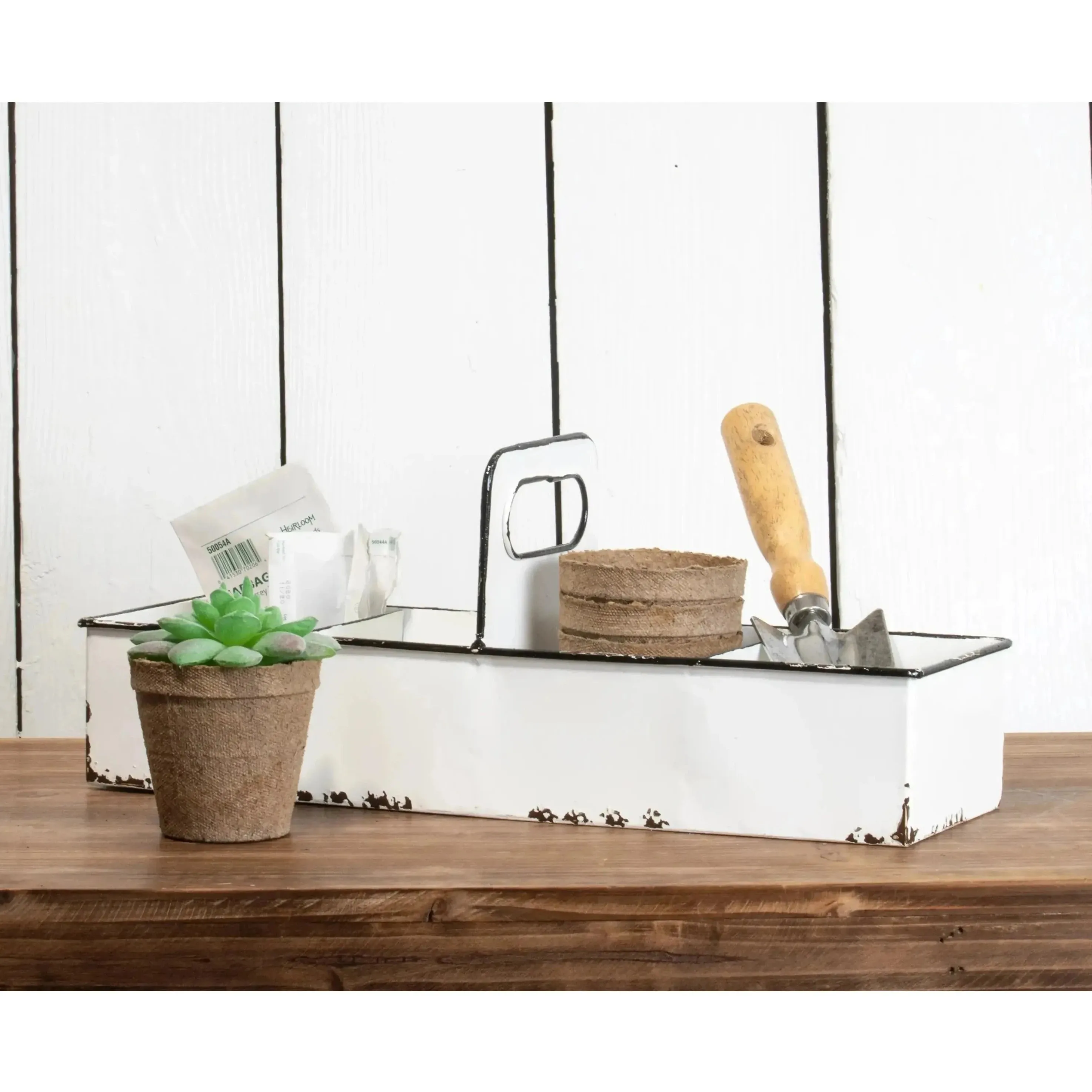 Selma Slotted Enamel Tray