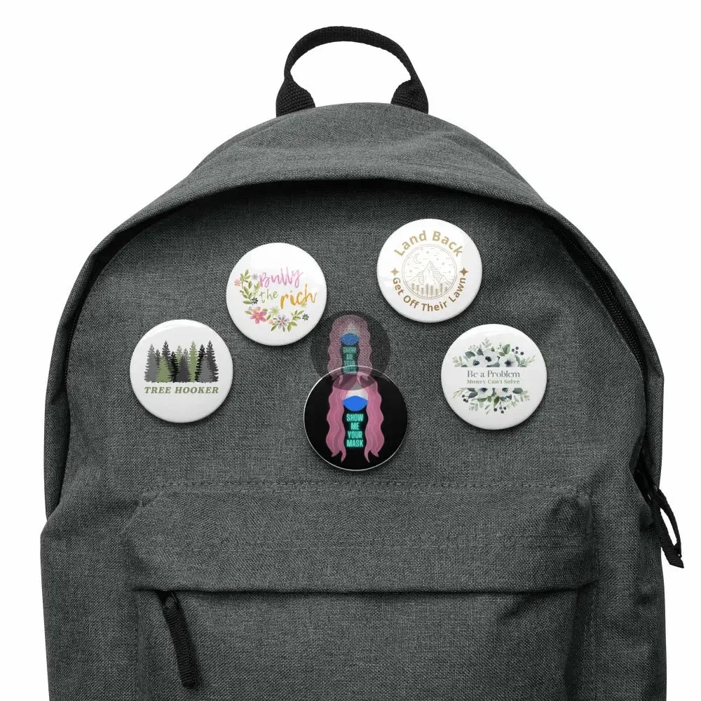 Set of pin buttons