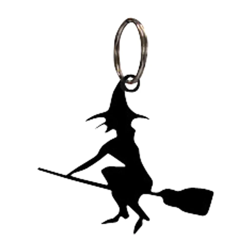 Silhouetted Key Ring - Durable Wrought Iron, Nickel Plated, Made in USA, 2.5"x3.5", Black Finish