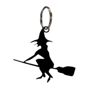 Silhouetted Key Ring - Durable Wrought Iron, Nickel Plated, Made in USA, 2.5"x3.5", Black Finish