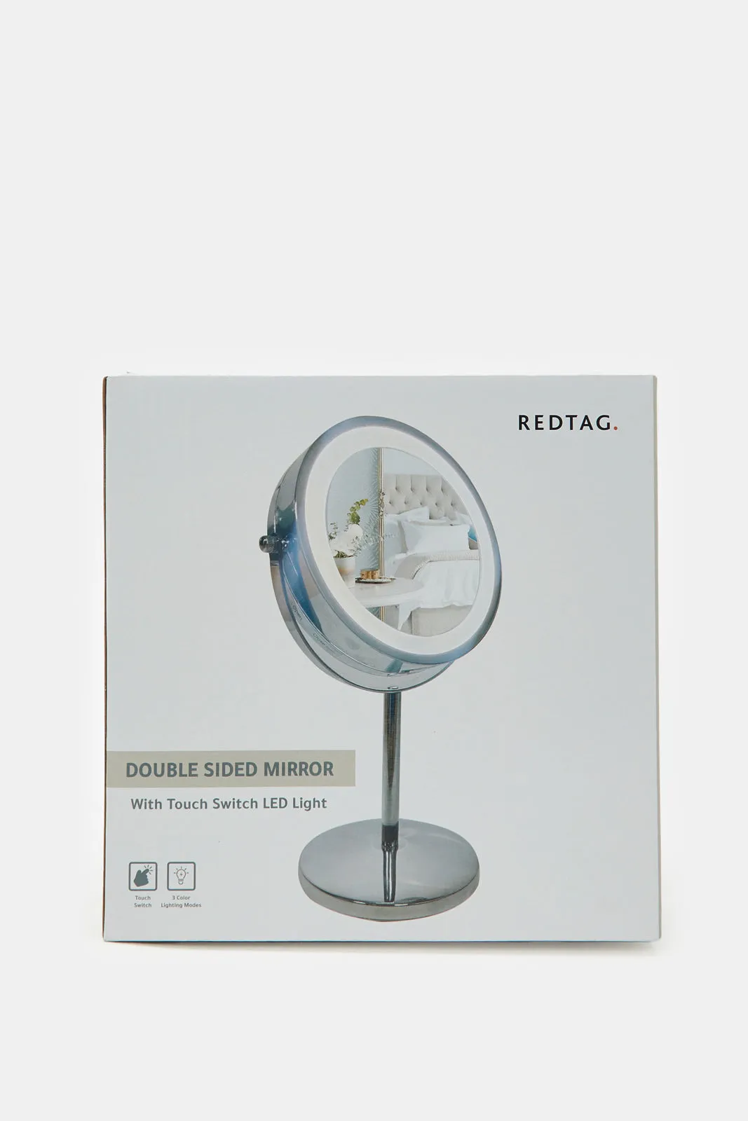 Silver Double Side Mirror With LED Light
