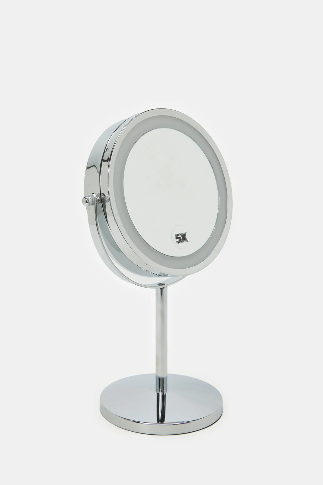 Silver Double Side Mirror With LED Light