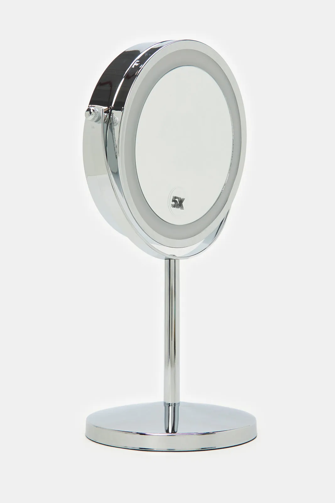 Silver Double Side Mirror With LED Light
