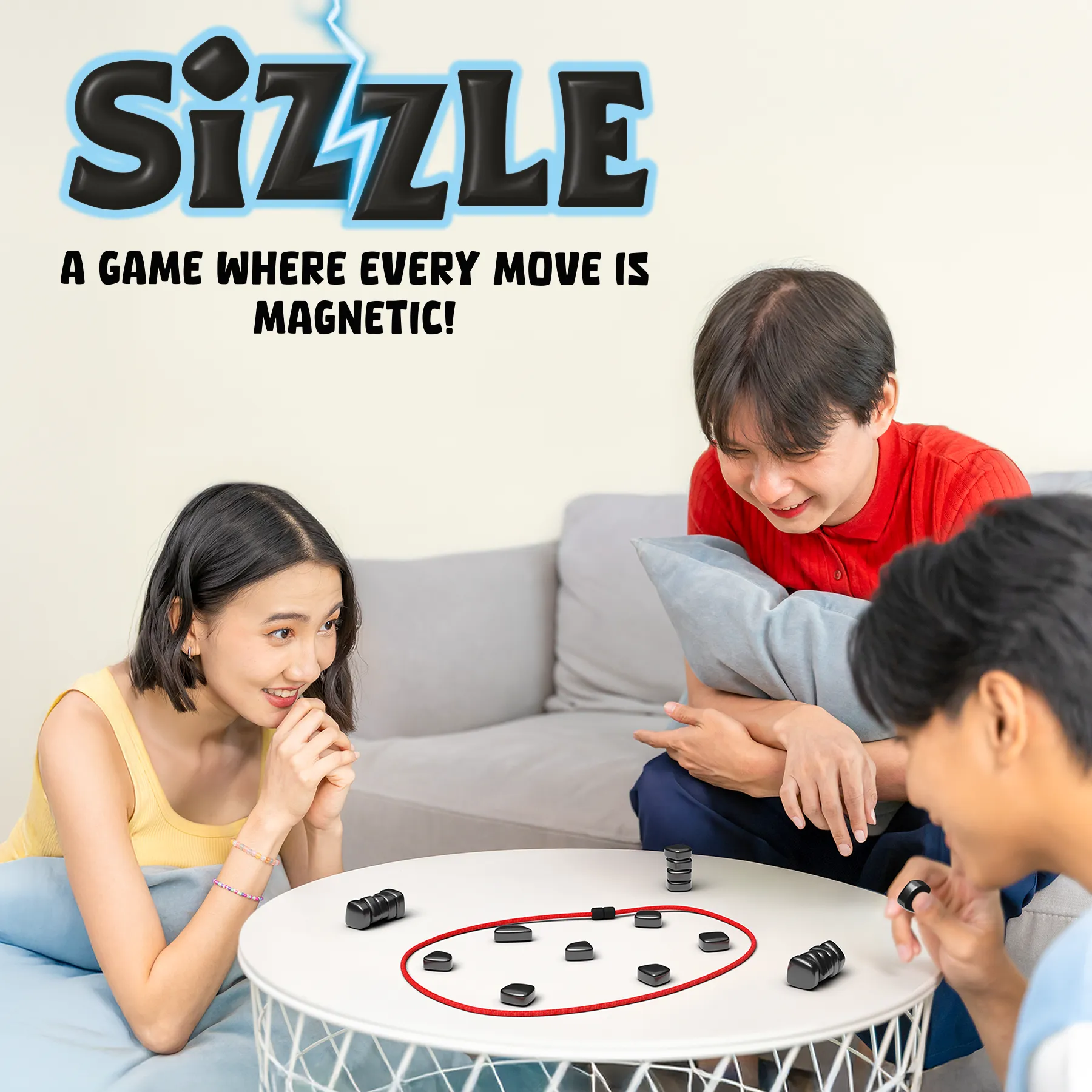 Skillmatics Sizzle - Classic Magnetic Attraction Game, Strategy & Travel Activity, Fun for Family Game Nights, Gifts for Boys, Girls, Teens & Adults, Ages 15 & Up, 2-4 Players
