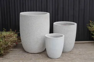 Sleek White Ceramic Planters | Premium Set of 3 for Modern Gardens