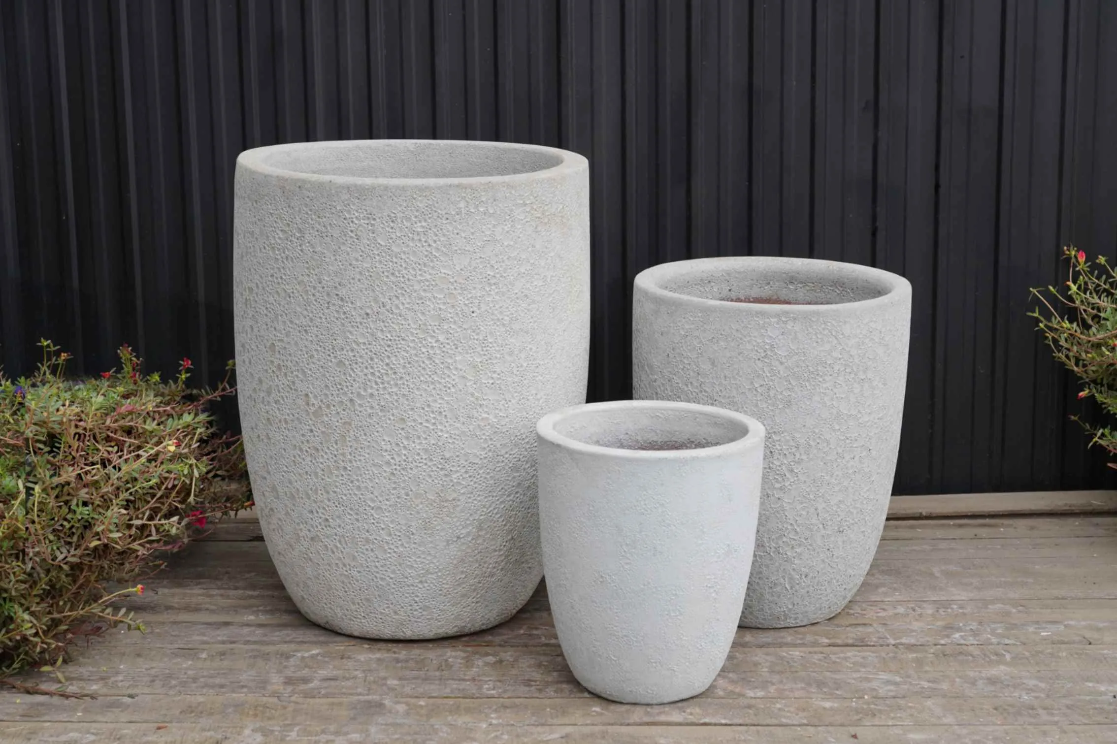 Sleek White Ceramic Planters | Premium Set of 3 for Modern Gardens