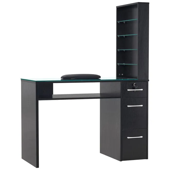 Sofia Manicure Table with Drawers and Shelves
